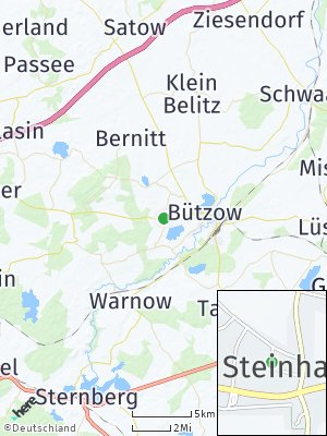 Here Map of Steinhagen bei Bützow