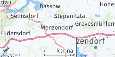 Google Map of Menzendorf bei Schönberg