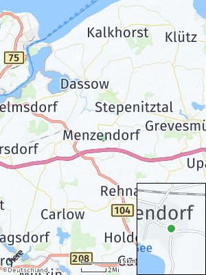 Here Map of Menzendorf bei Schönberg