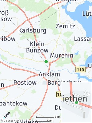 Here Map of Ziethen bei Anklam