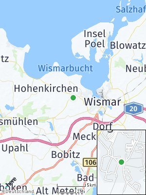 Here Map of Gägelow bei Wismar