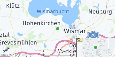 Google Map of Gägelow bei Wismar