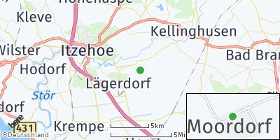 Google Map of Moordorf bei Westermoor
