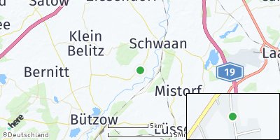 Google Map of Vorbeck bei Bützow