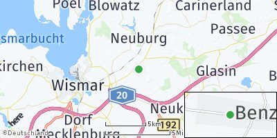 Google Map of Benz bei Wismar