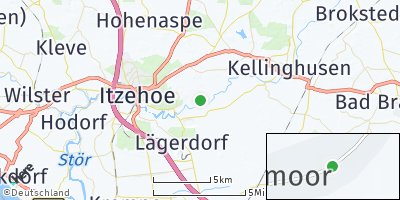 Google Map of Kollmoor bei Itzehoe