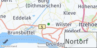 Google Map of Nortorf bei Wilster