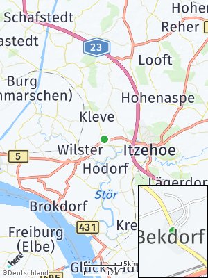 Here Map of Bekdorf bei Wilster