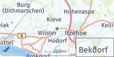 Google Map of Bekdorf bei Wilster