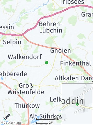 Here Map of Boddin bei Teterow