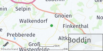 Google Map of Boddin bei Teterow