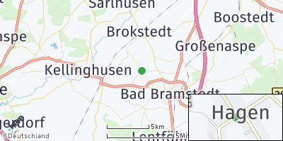 Google Map of Hagen bei Bad Bramstedt