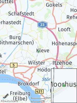 Here Map of Moorhusen bei Wilster