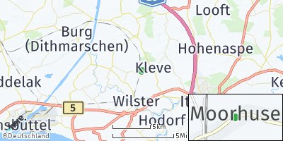 Google Map of Moorhusen bei Wilster