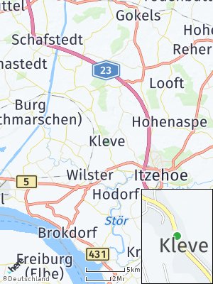 Here Map of Kleve bei Itzehoe