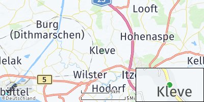 Google Map of Kleve bei Itzehoe