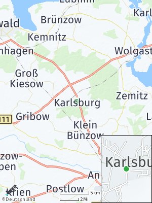 Here Map of Karlsburg bei Greifswald
