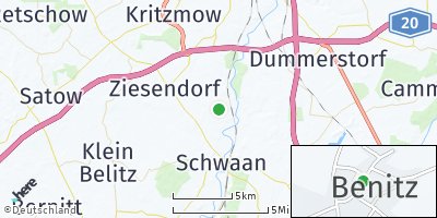 Google Map of Benitz bei Schwaan