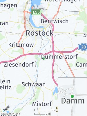 Here Map of Damm bei Rostock