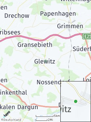 Here Map of Glewitz bei Grimmen