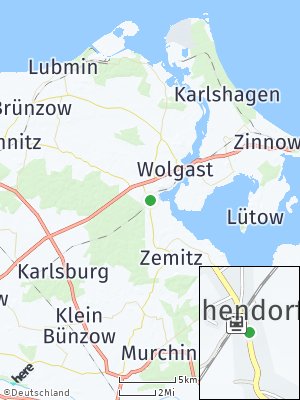 Here Map of Hohendorf bei Wolgast