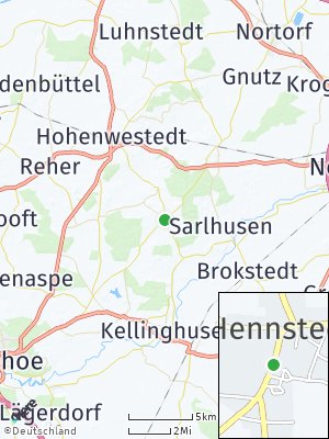 Here Map of Hennstedt bei Itzehoe