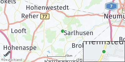 Google Map of Hennstedt bei Itzehoe