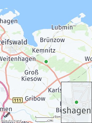 Here Map of Hanshagen bei Greifswald