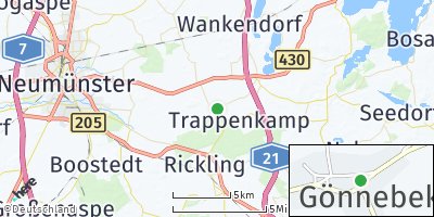 Google Map of Gönnebek