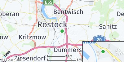 Google Map of Kessin bei Rostock