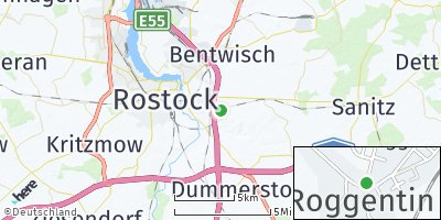 Google Map of Roggentin bei Rostock