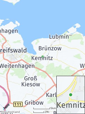 Here Map of Kemnitz bei Greifswald
