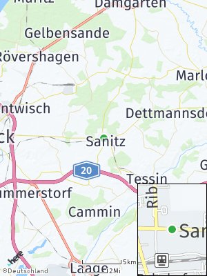 Here Map of Sanitz bei Rostock