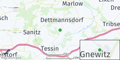 Google Map of Gnewitz bei Rostock