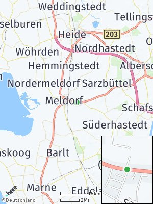 Here Map of Nindorf bei Meldorf