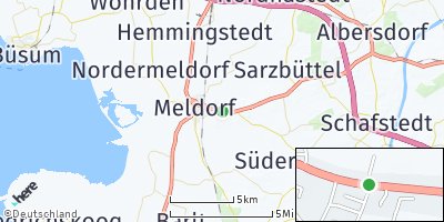 Google Map of Nindorf bei Meldorf