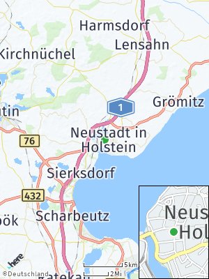Here Map of Neustadt in Holstein
