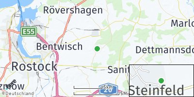 Google Map of Steinfeld bei Rostock