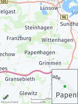 Here Map of Papenhagen bei Grimmen