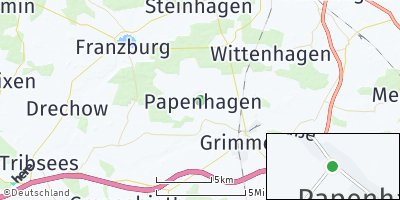 Google Map of Papenhagen bei Grimmen