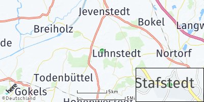 Google Map of Stafstedt bei Rendsburg