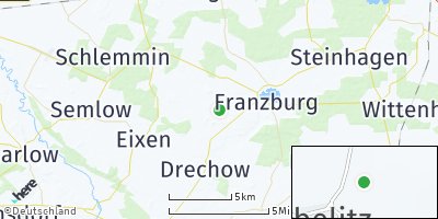 Google Map of Millienhagen-Oebelitz