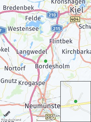 Here Map of Hoffeld bei Bordesholm