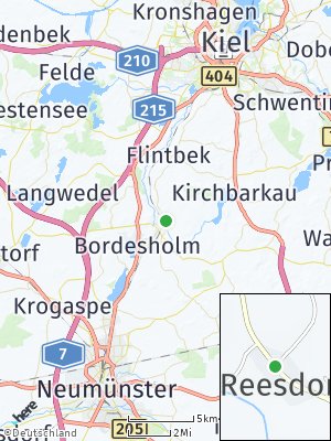 Here Map of Reesdorf bei Kiel