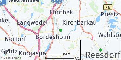 Google Map of Reesdorf bei Kiel