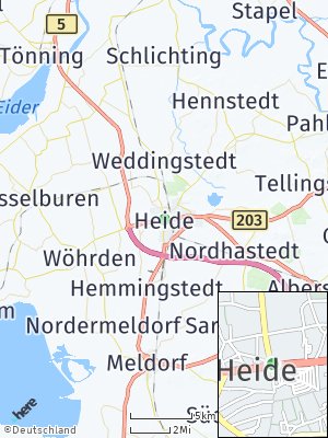 Here Map of Heide / Holstein