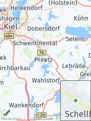 Here Map of Schellhorn bei Preetz