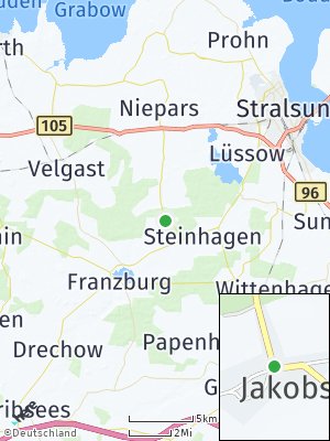 Here Map of Jakobsdorf bei Stralsund
