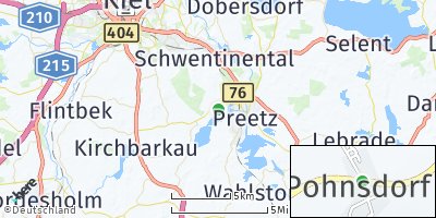 Google Map of Pohnsdorf bei Preetz