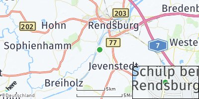 Google Map of Schülp bei Rendsburg